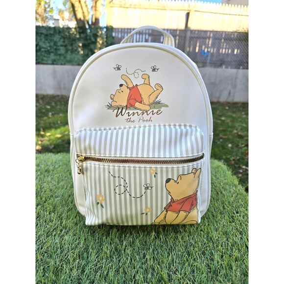 Disney Handbags - Disney Winnie the Pooh Faux Leather Backpack 13.5"x10" Primark Soft New With Tag